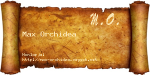 Max Orchidea névjegykártya